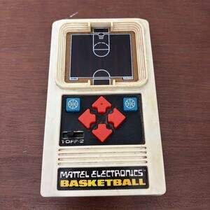 Mattel Electronics Basketball Handheld Game 1978 Vintage TURNS ON Classic Toy